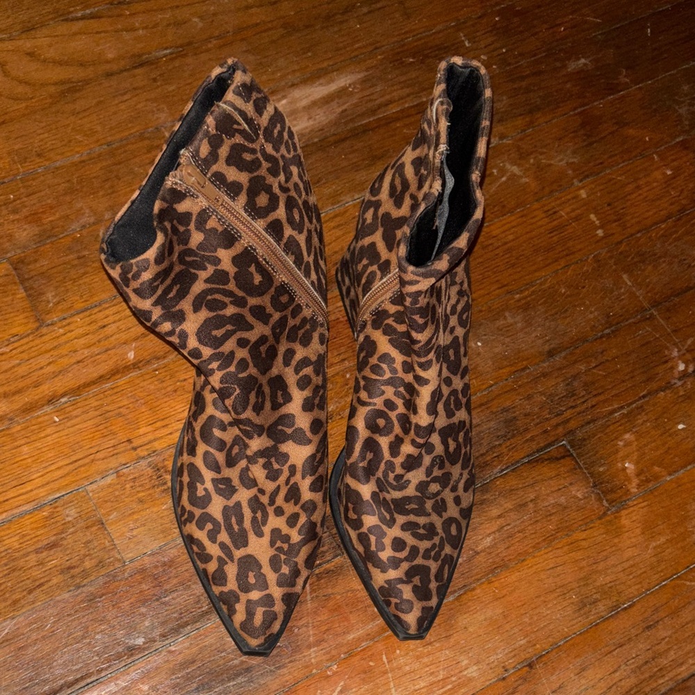BP Leopard Print Heeled Boots - Picture 3 of 4